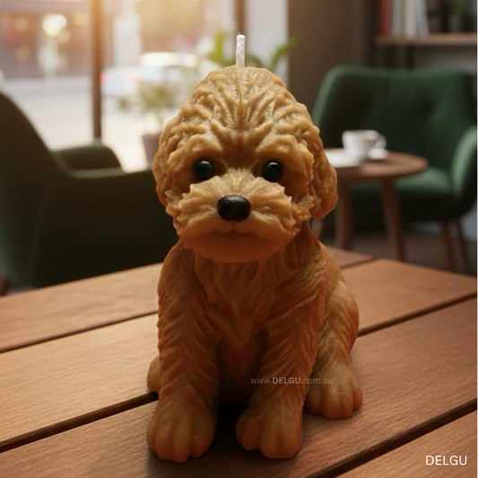 Puppy Candle - Hand Poured Pillar Candle