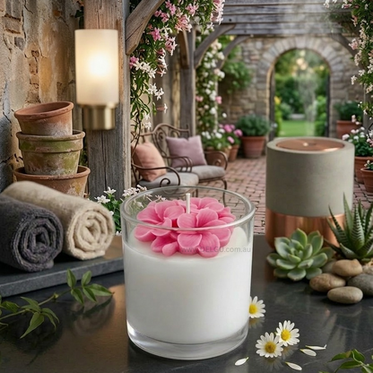 Cute 3 Flowers - Hand Poured Container Candle