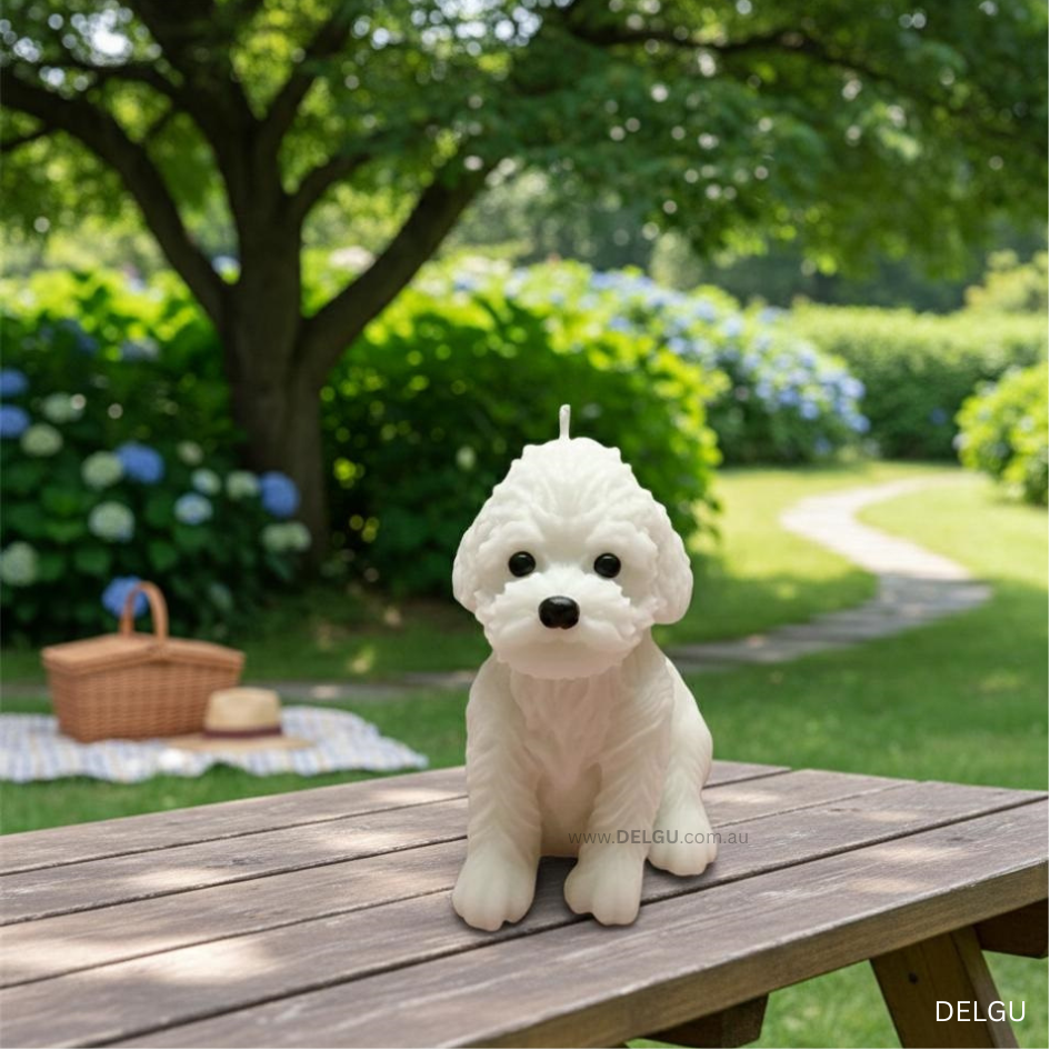 Puppy Candle - Hand Poured Pillar Candle