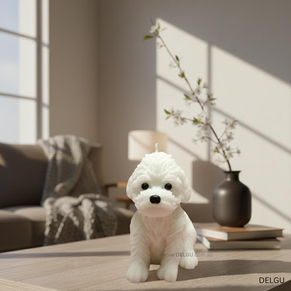 Puppy Candle - Hand Poured Pillar Candle