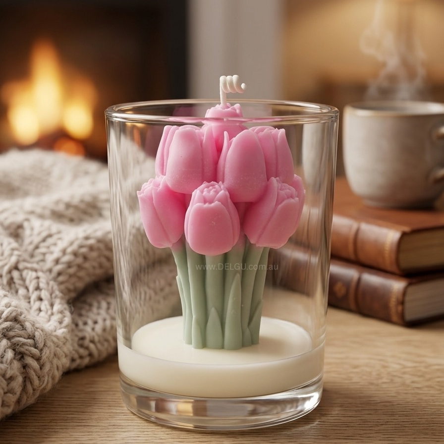 Tulip Bouquet - Hand Poured Container Candle