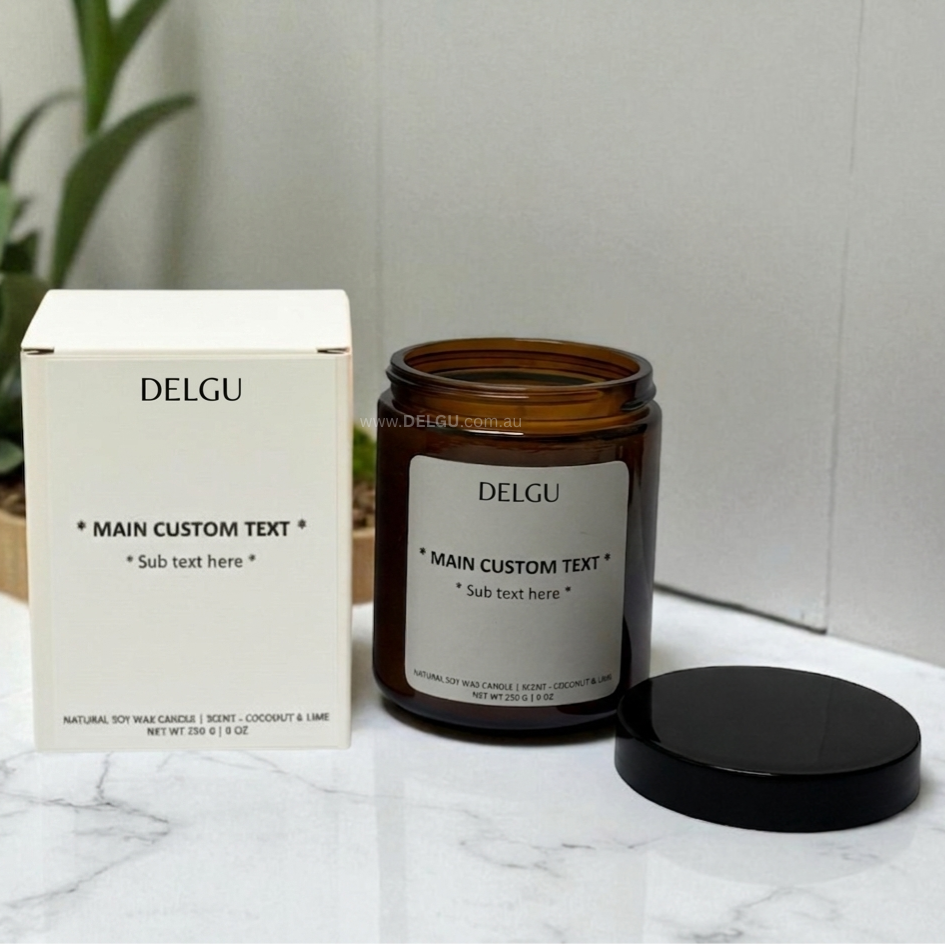 The Storyteller - Hand Poured Amber Container Candle with a Personalised Message Label