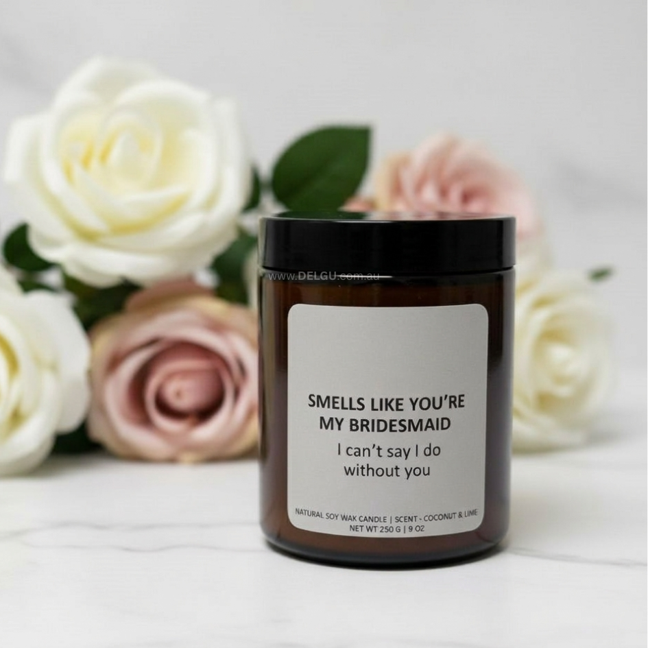 The Storyteller - Hand Poured Amber Container Candle with a Personalised Message Label